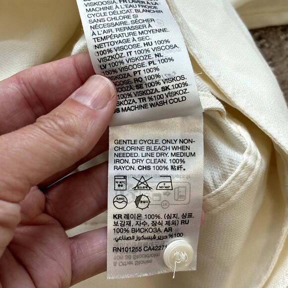 & Other Stories Collared Wrap Cropped Top Women's EU 36 White Belted NWT *Flaw* - Picture 7 of 9